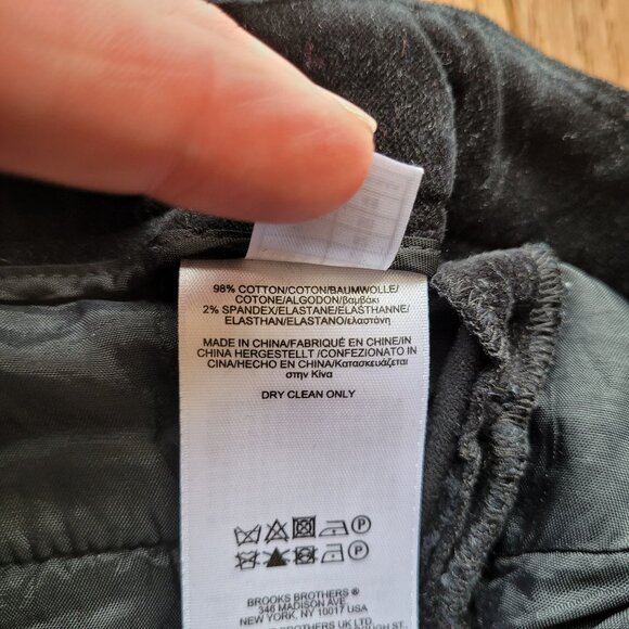 Brooks Brothers 346 Natalie Fit Black Velvet Pant 16 - Picture 10 of 14